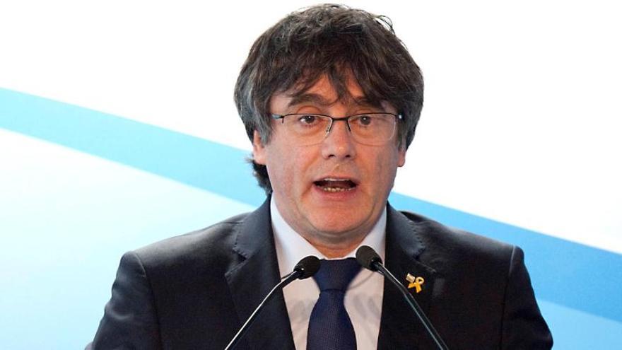 Carles Puigdemont, en un acto de su candidatura.