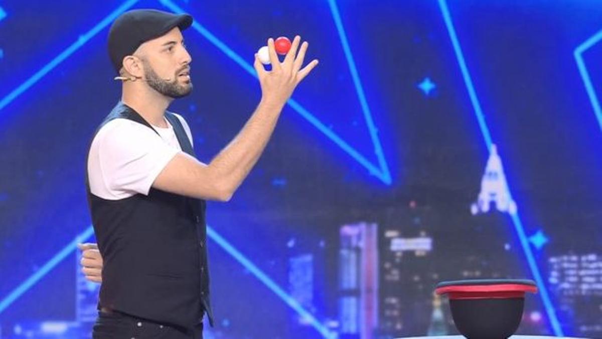 Juan Rufo durante su actuación a Got Talent