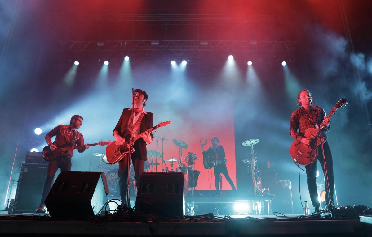 El grupo Sidecars en concierto antes de su actuación en Mallorca