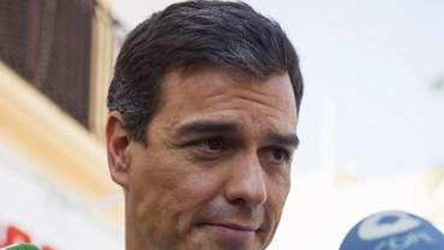 Pedro Sánchez, ayer. // Efe