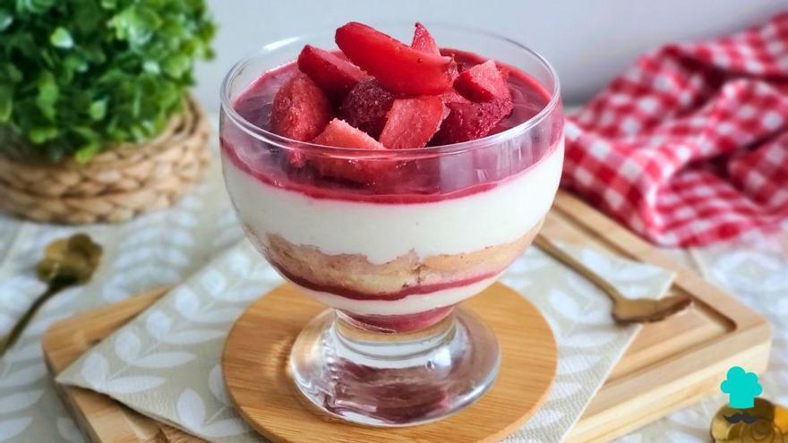 Tiramisú de fresas en vaso: un postre muy refrescante sin horno