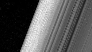 Región del anillo B de Saturno observada muy de cerca desde la sonda ’Cassini’ de la NASA.