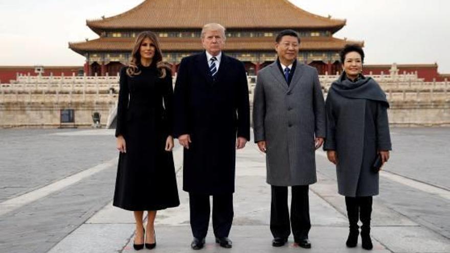 Trump, Xi i les seves dones, de visita a la Ciutat Prohibida.