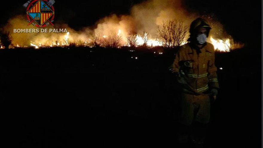 Alarma por un incendio agrícola en la carretera Palma-Manacor