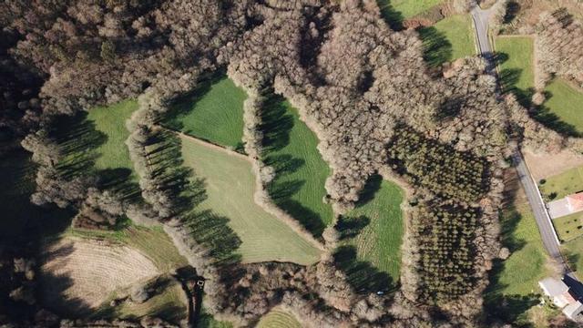 Vista aérea de la finca de la Fundación Galicia Sustentable en la parroquia de Montemaior.