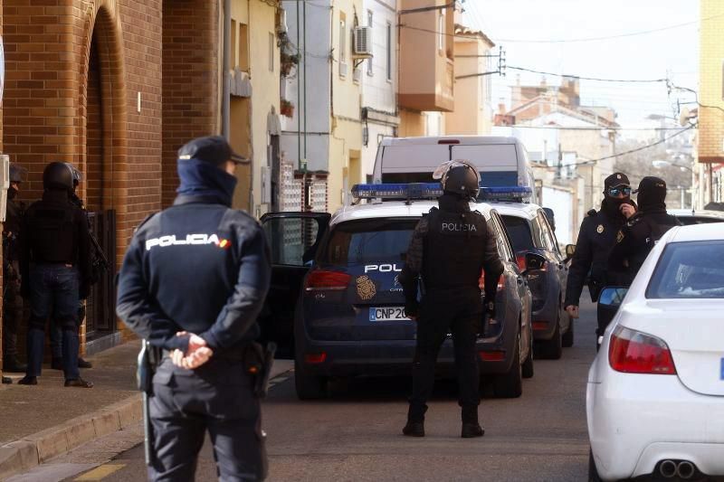 Atrincheramiento en la calle Saturno de Zaragoza