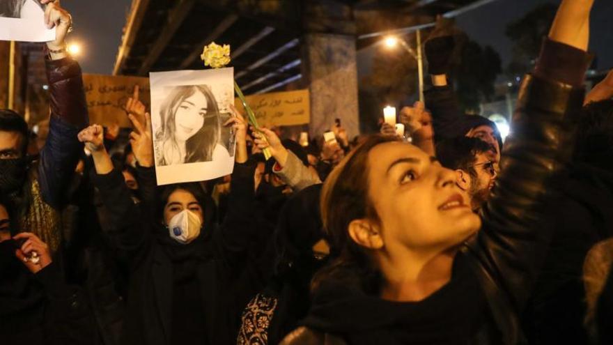 Una imagen de las protestas en Teherán.