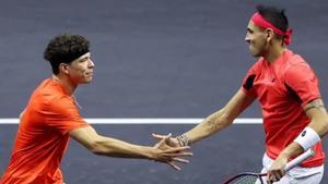 Shelton y Tabilo, durante la Laver Cup