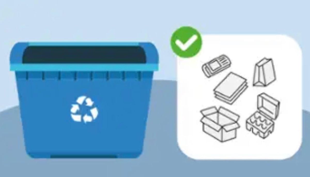 Tipos de residuos que van al contenedor azul
