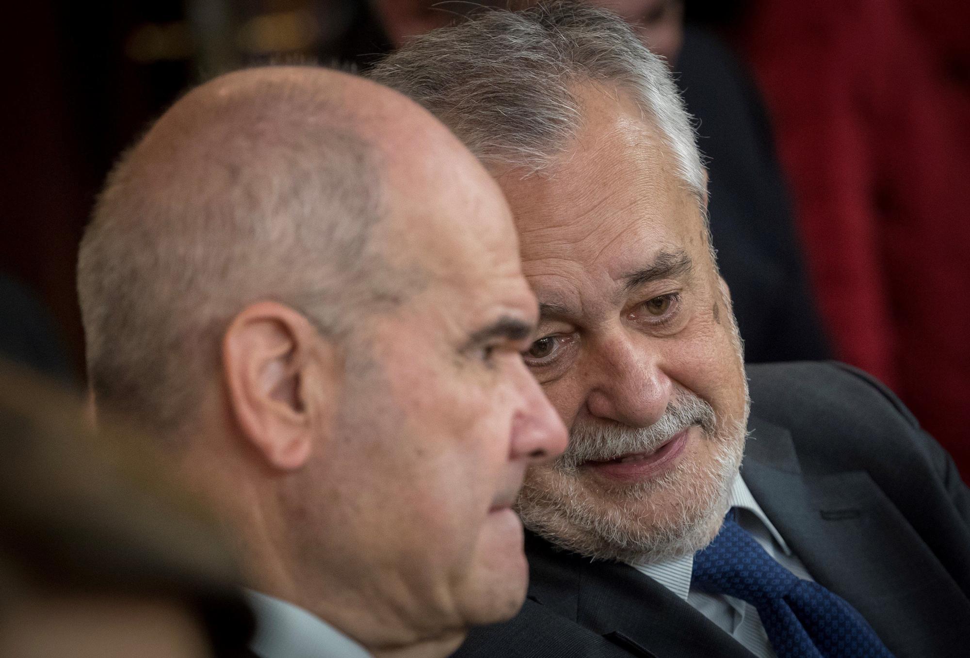 Los expresidentes andaluces José Antonio Griñán y Manuel Chaves durante el juicio de lso ERE