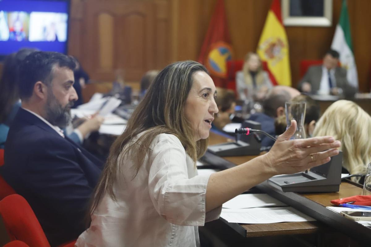 La portavoz de Vox, Paula Badanelli, en una de sus intervenciones.