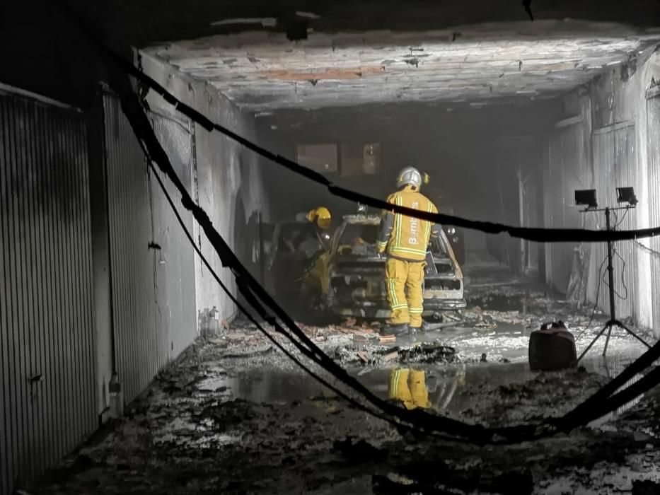 Incendio en el garaje de un edificio de Altea