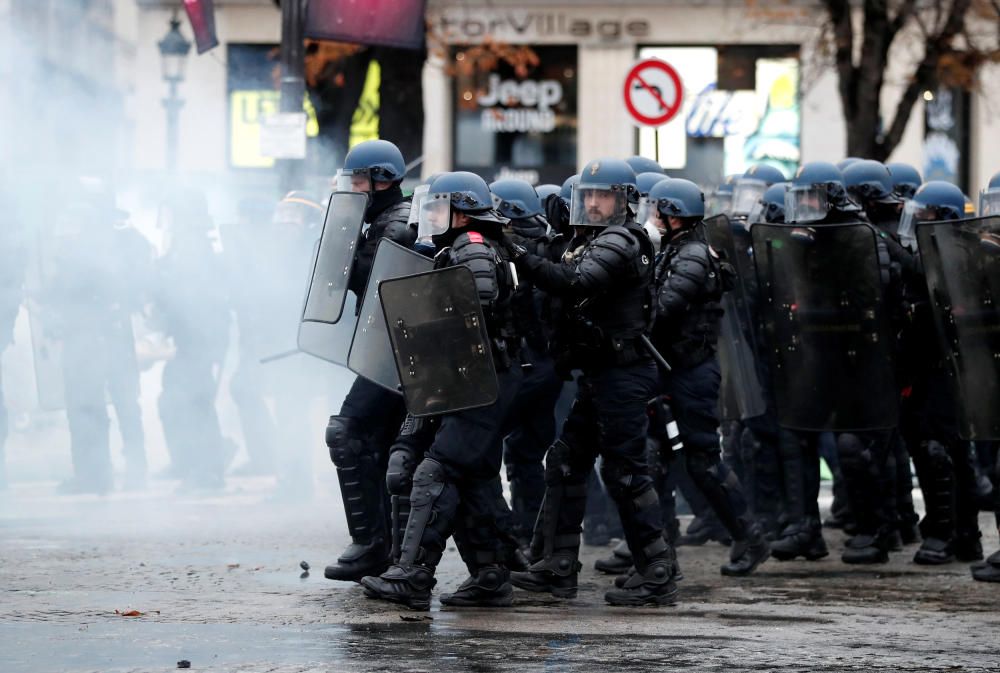 Protesta en París de los ''chalecos amarillos''