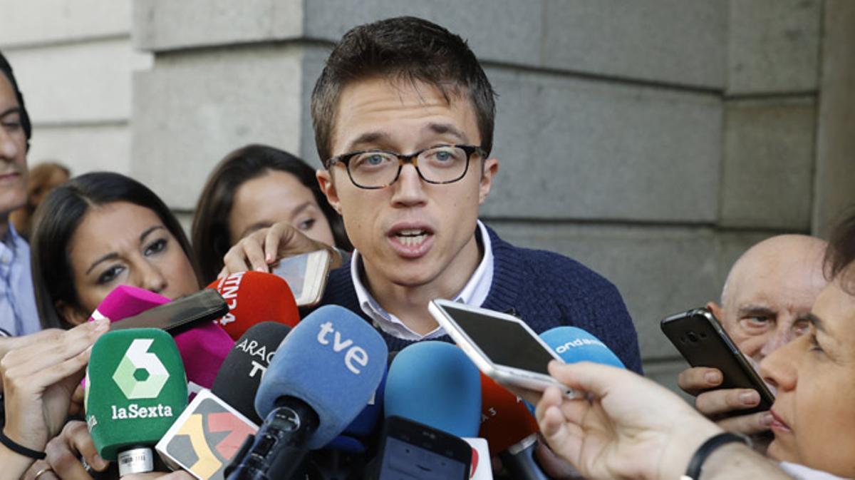 Errejón alerta que la manifestació de dissabte podria servir al govern de maniobra de distracció.