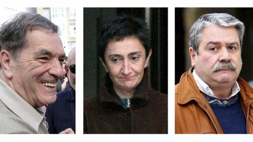 Combo del último director del diario Egin, Xabier María Salutregi, la responsable de comunicación del aparato internacional de ETA, Elena Beloki, y el miembro de KAS, José Luis Elkoro, que son tres de los siete detenidos por la Guardia Civil por orden del Tribunal Supremo, procesados en el sumario 18/98 seguido contra el &quot;aparato político&quot; de ETA-EKIN y otras organizaciones de su entorno y condenados en diciembre de 2007 por la Audiencia Nacional.