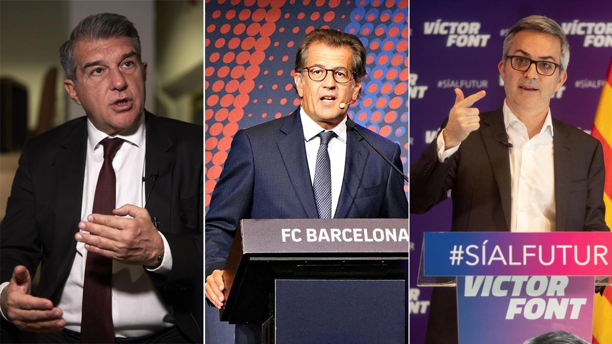 Laporta, Freixa y Font se verán las caras tres veces durante la campaña