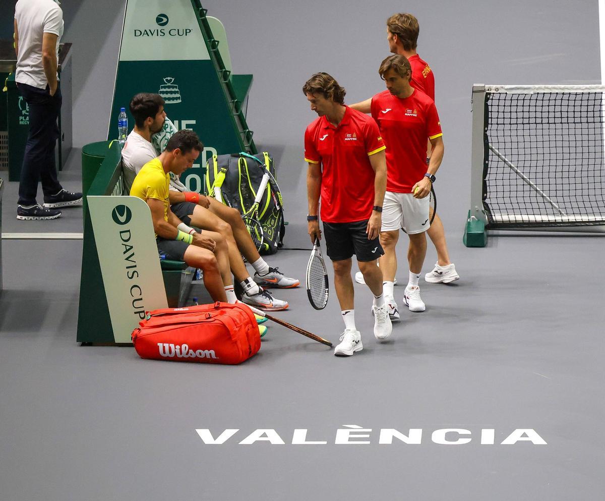 Copa Davis en València: España entrena por segundo día en La Fonteta
