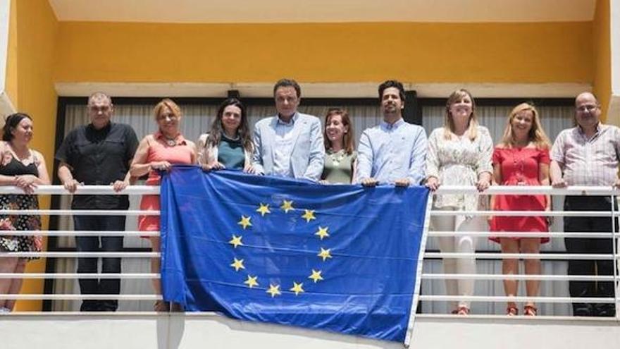 Bandera de la Unión Europea en el Ayuntamiento de Torremolinos