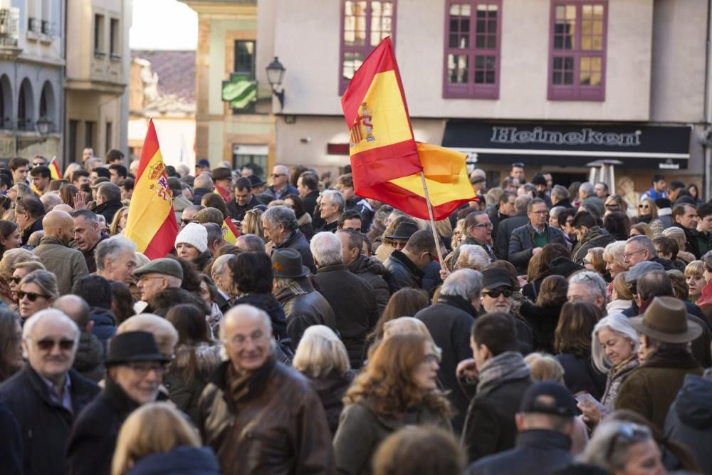 Concentración de la plataforma "España existe" en Oviedo.