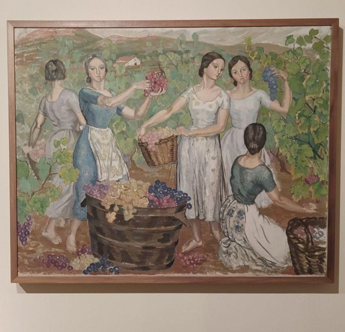 'Noies a la vinya', el cuadro bajo el que Anglada escondió la mujer entre limones.