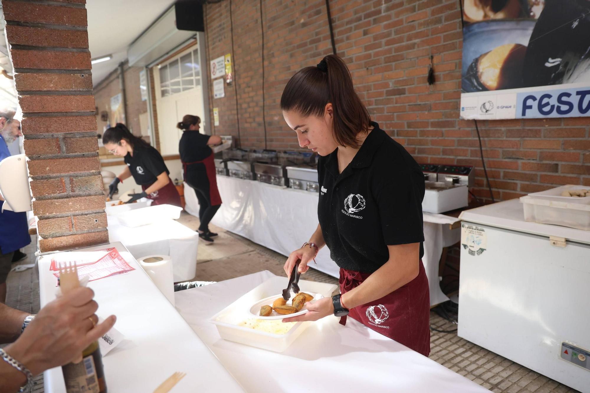 La Festa do Marisco de O Grove, esta mañana.