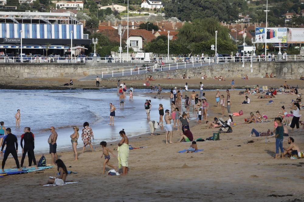 Día de calor en Gijón