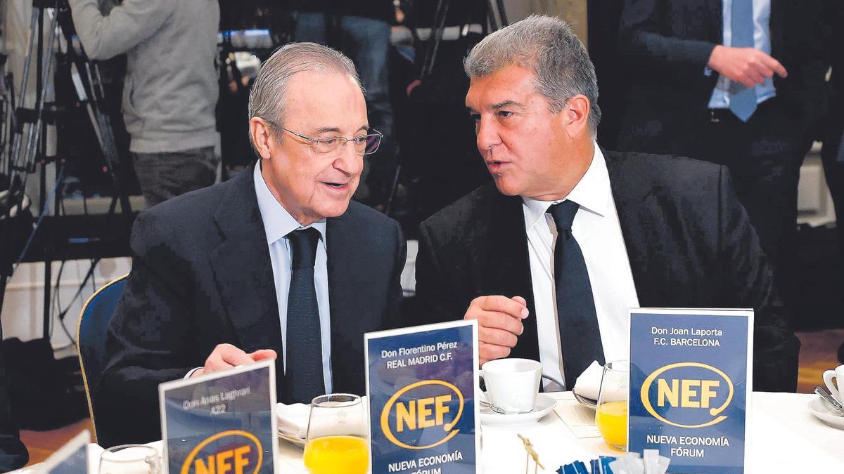 Florentino Pérez y Joan Laporta, presidentes del Real Madrid y el Barcelona.