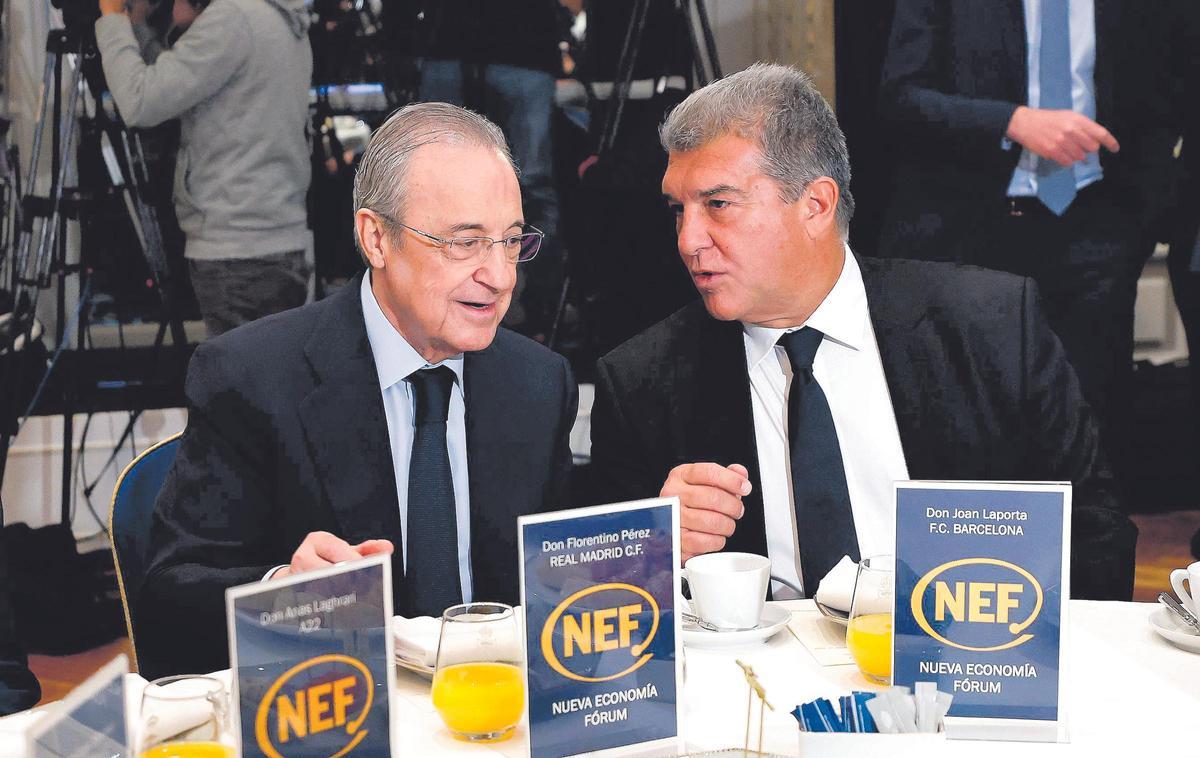 Florentino Pérez y Joan Laporta, presidentes del Real Madrid y el Barcelona.