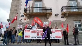 El personal de inspección de pesca exige mejoras laborales en una protesta en A Coruña