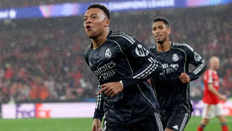 El remate de cabeza de Mbappé abre la lata contra el Benfica