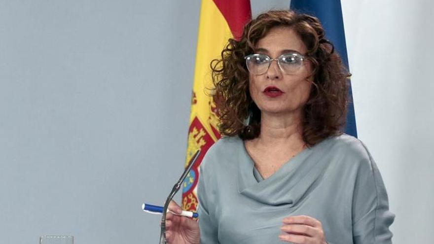 La ministra Montero, durant la roda de premsa