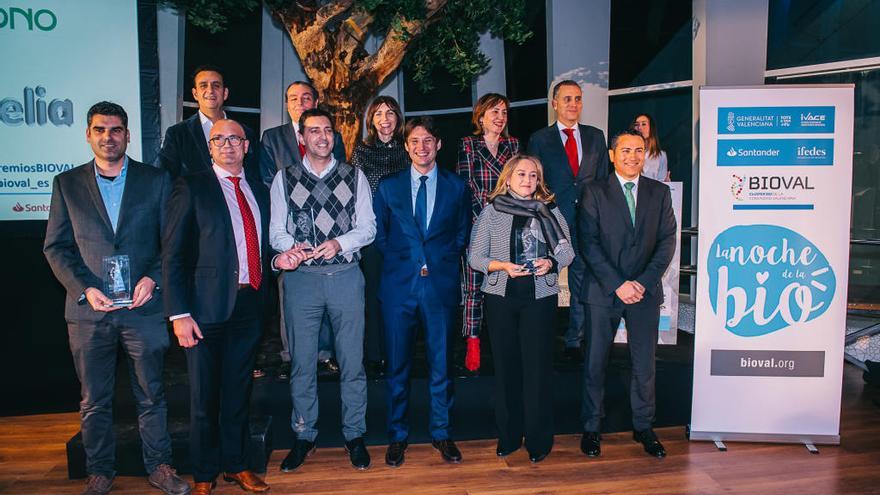 Los premiados, en la gala del lunes por la noche en València