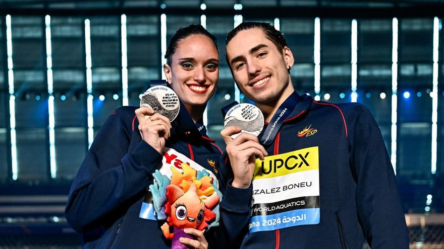 Dennis González y Mireia Hernández, plata en el dúo libre en el Mundial de Doha