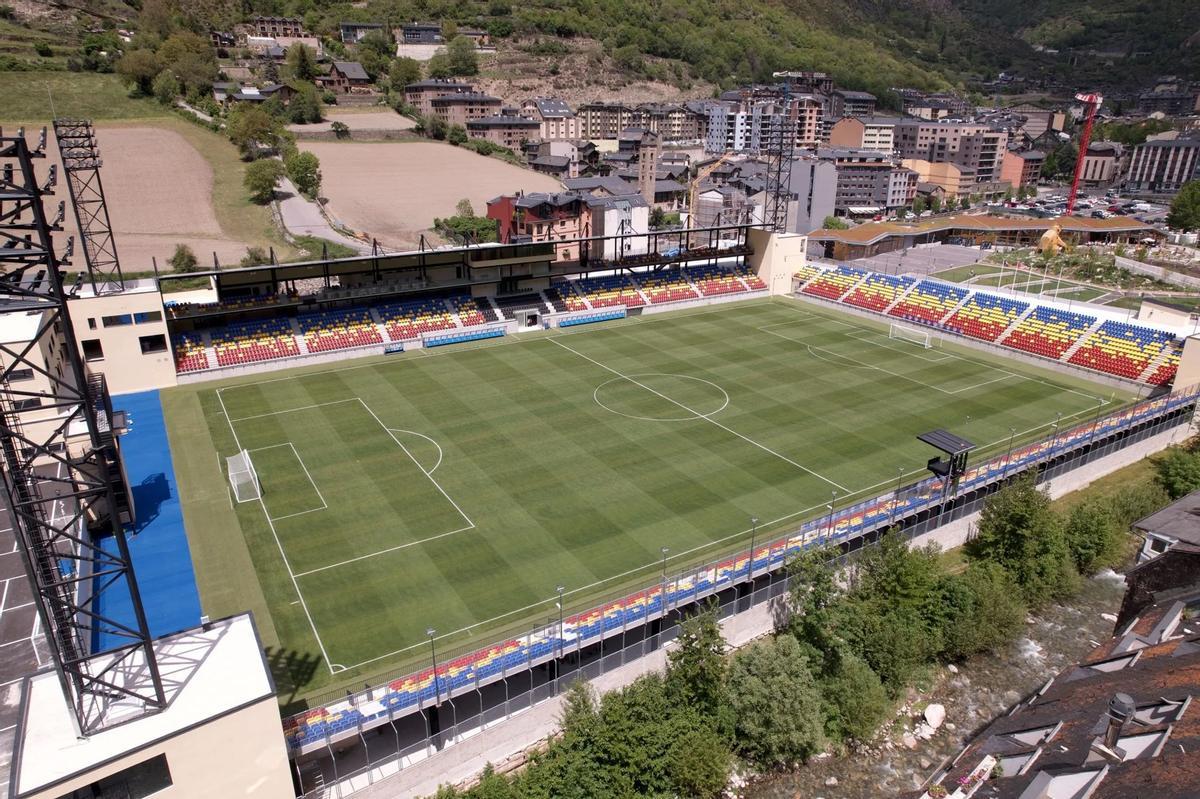 El Nou Estadi d'Encamp, del FC Andorra.