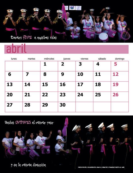 Calendario solidario del cáncer de mama en Vélez