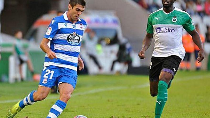 Salva Ruiz, durante el partido de ayer en El Sardinero.