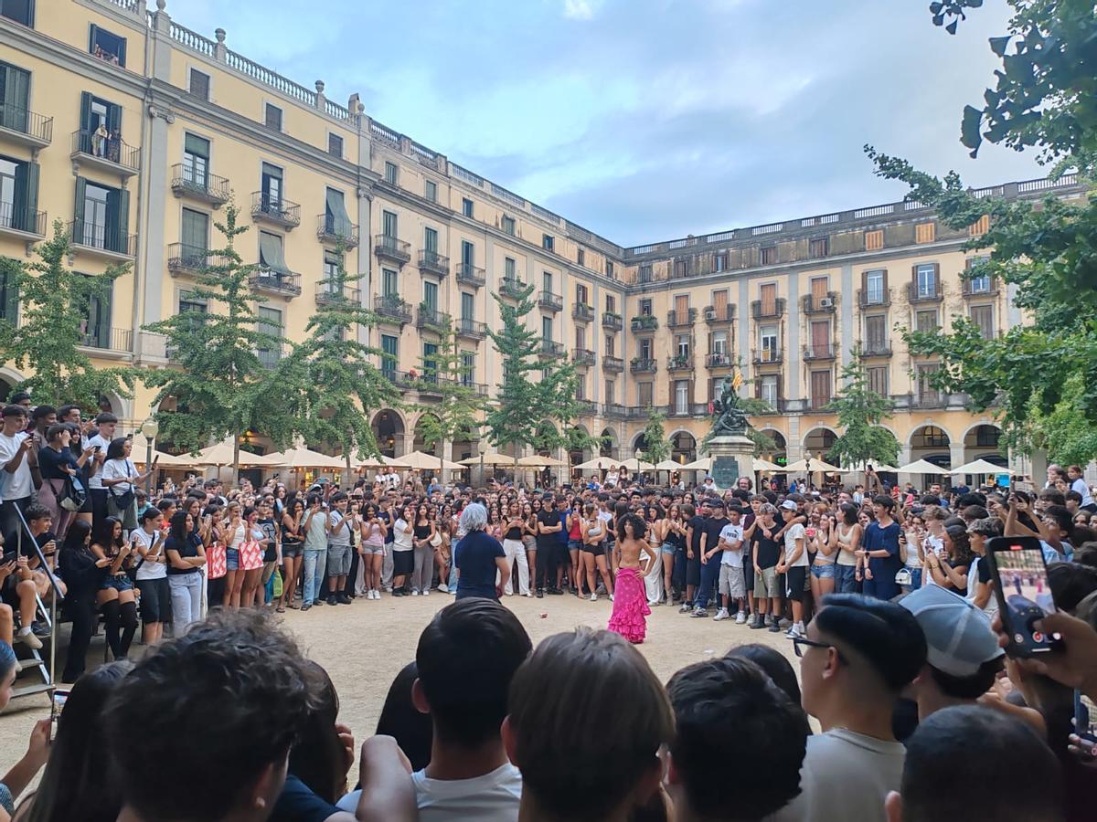 Un instant de la batalla de carisma a Girona