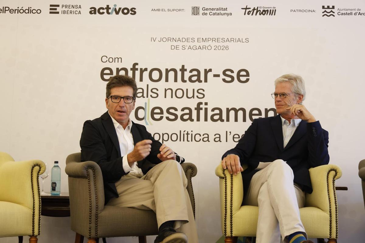 Juan Moscoso, durante el diálogo con el periodista Martí Saballs.
