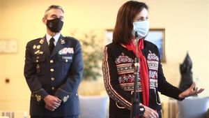 La ministra de Defensa  Margarita Robles  preside el acto en memoria del teniente general Francisco Veguillas Elices  en la Sede del Ministerio  en Madrid (Espana)  a 4 de diciembre de 2020  El militar fue asesinado por la organizacion terrorista ETA en julio de 1994   04 DICIEMBRE 2020 DEFENSA HOMENAJE ASESINATO ETA  Eduardo Parra   Europa Press  04 12 2020