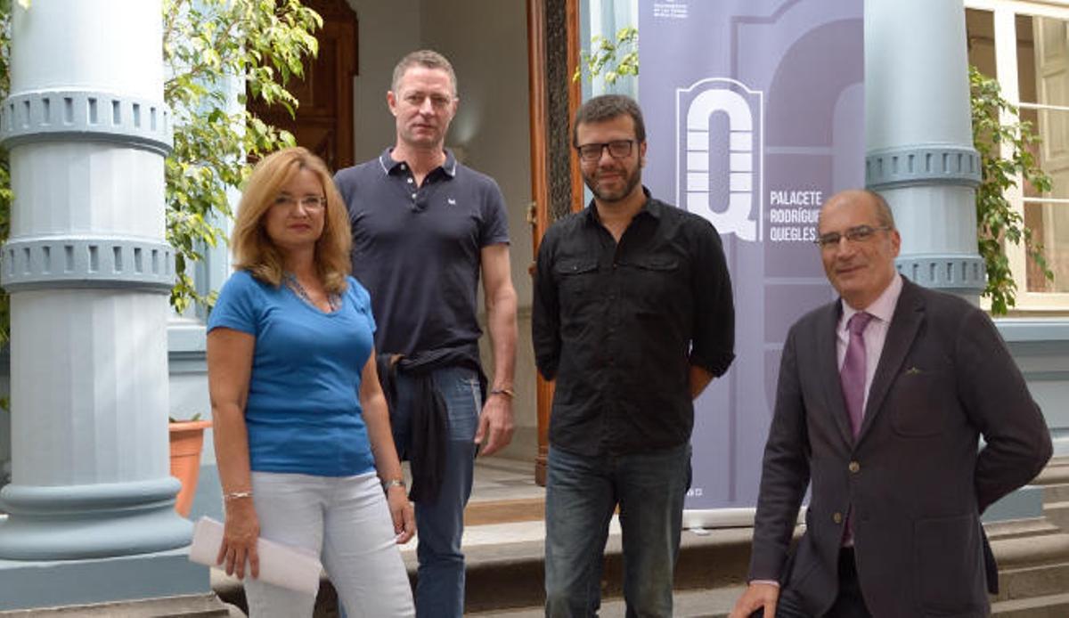 Galván, González, Betancor y Laforet, ayer en el Quegles.