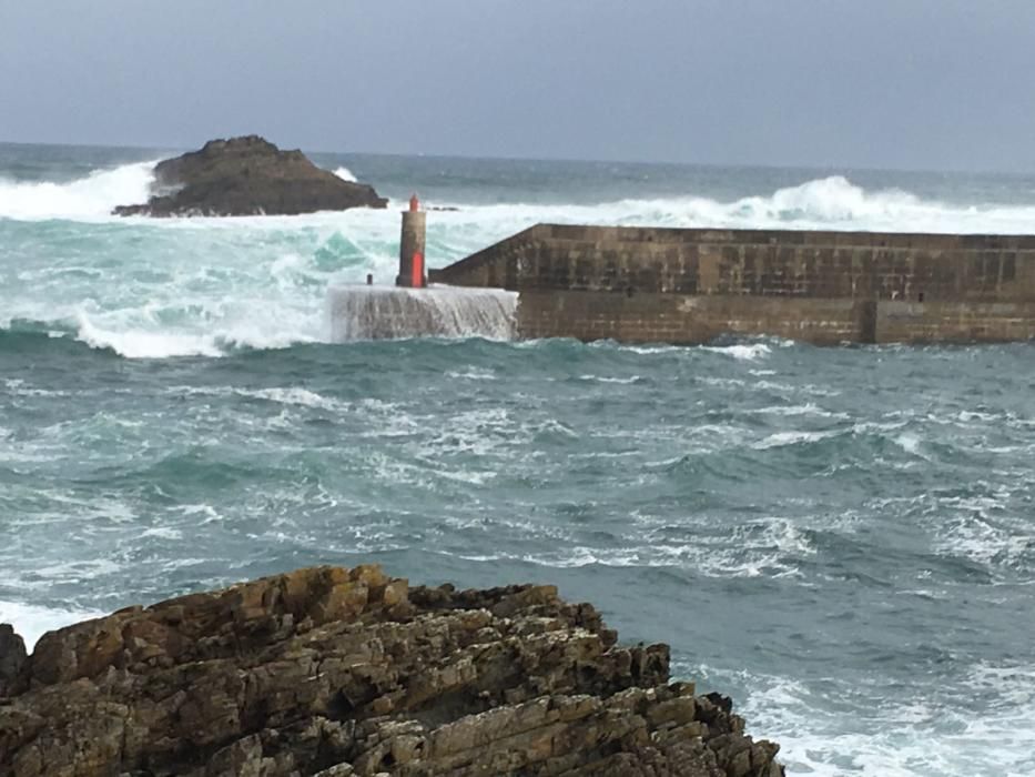 Temporal de viento y oleaje en Asturias