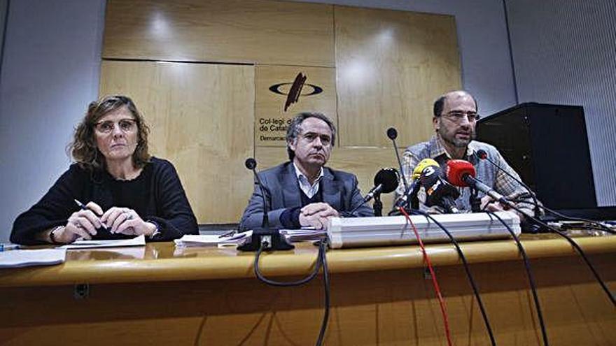 Roda de premsa de SOS Costa Brava a Girona.