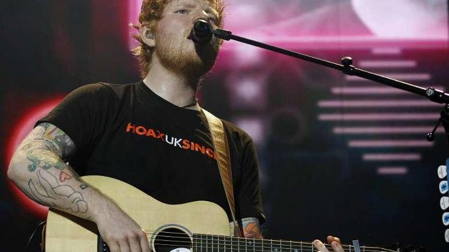 Ed Sheeran, durante su primer concierto en España. // Efe