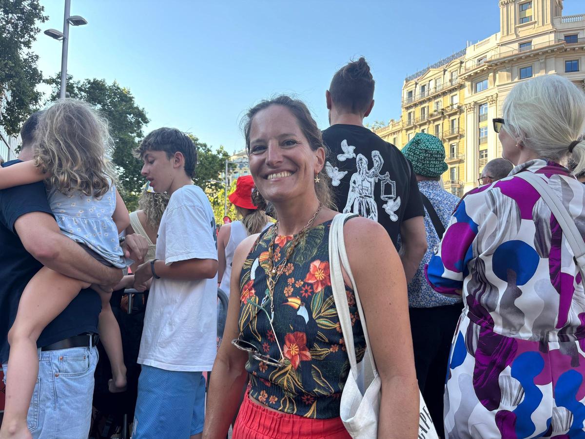 Carola durante el Tour de Francia en Barcelona