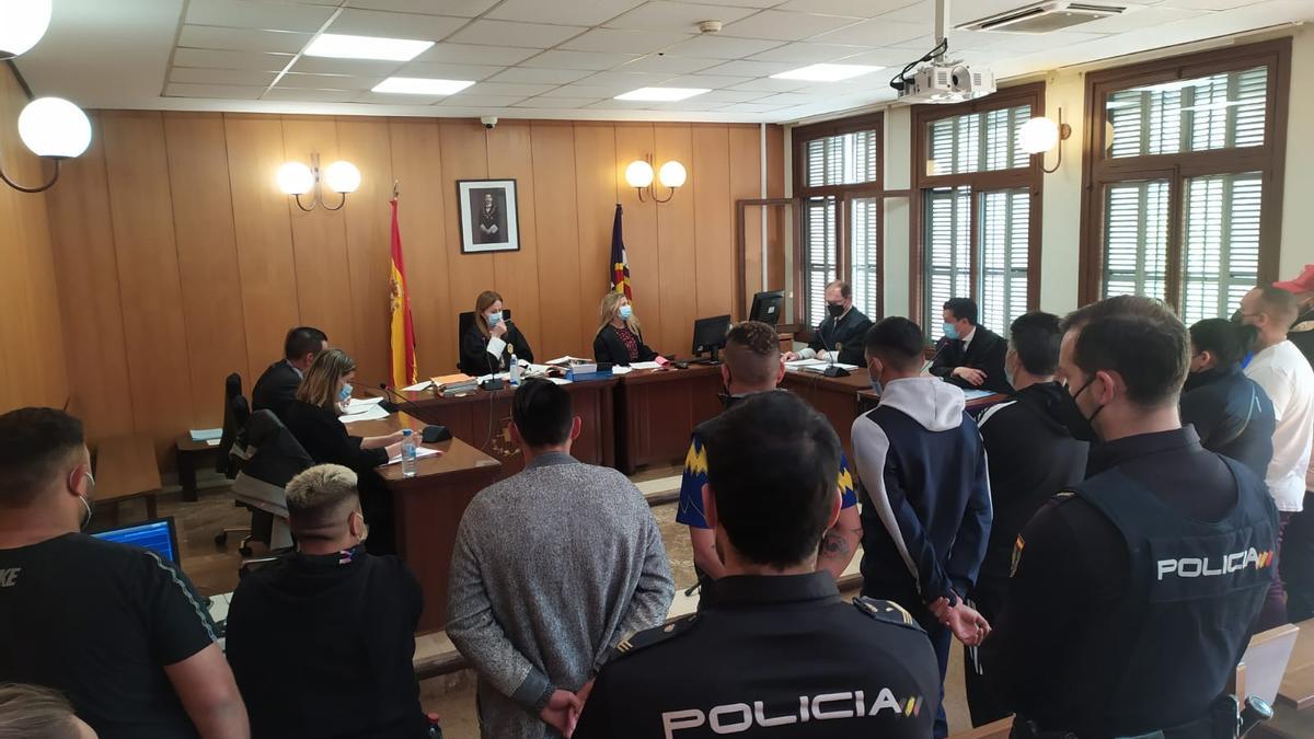 Los acusados, hoy durante el juicio celebrado en Palma