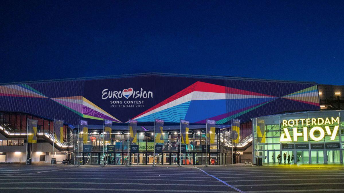 Imagen del exterior del Rotterdam Ahoy, sede de Eurovisión 2021.