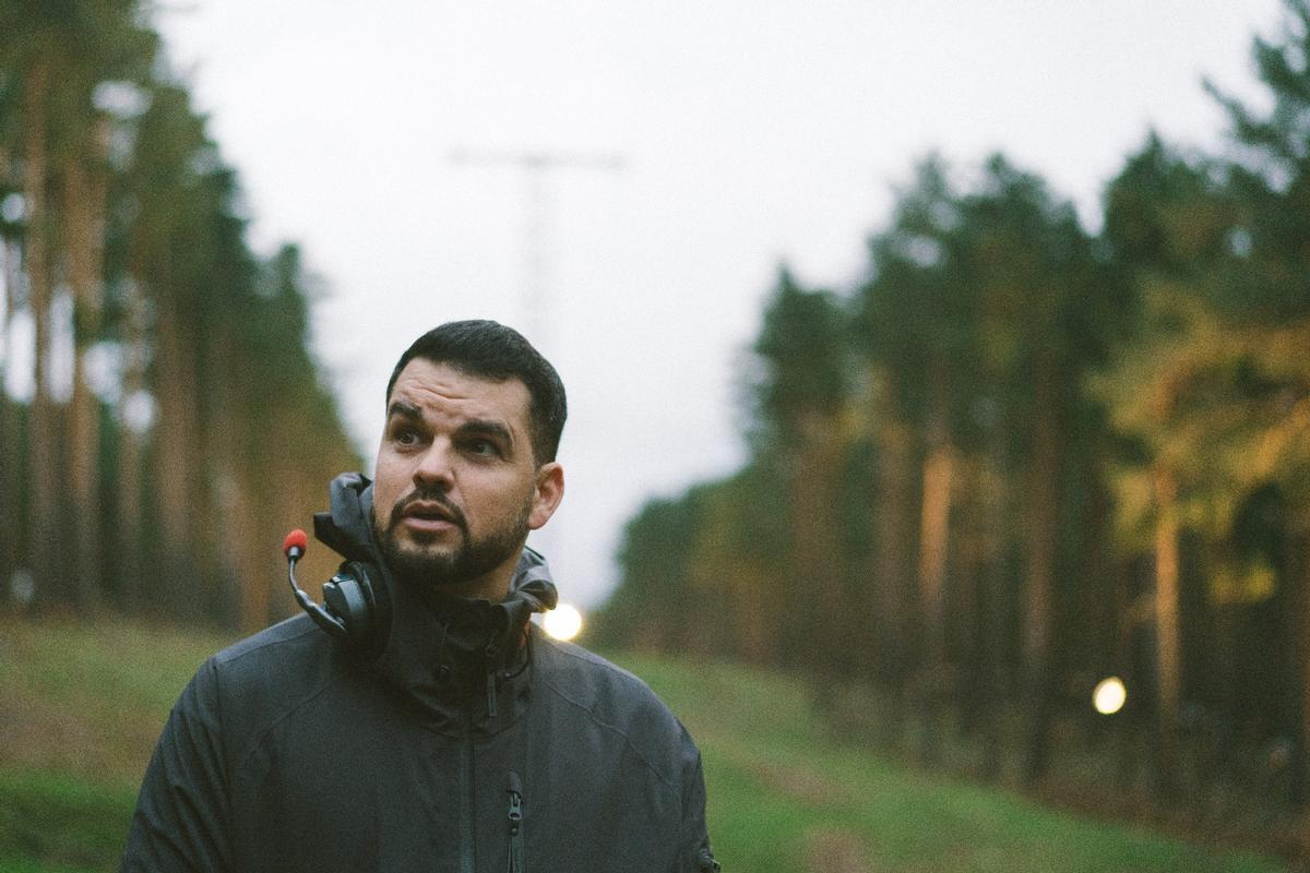 David Victori, durant el rodatge de "Cortafuego"