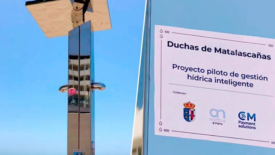Matalascañas prueba una ducha de pago en la playa: 30 céntimos por minuto para quitarse la arena