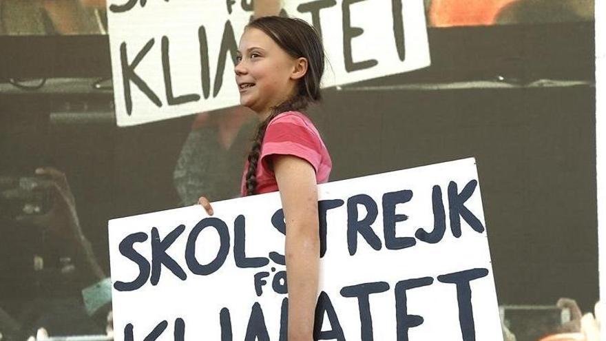 La activista Greta Thunberg, en Nueva York.