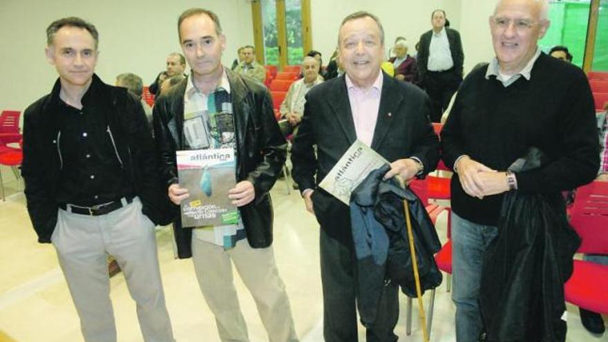 Por la izquierda, Milio Rodríguez Cueto, Xuan Cándano, Paco Prendes Quirós y Guillermo Rendueles.